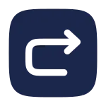 Undo Right Square SVG Icon